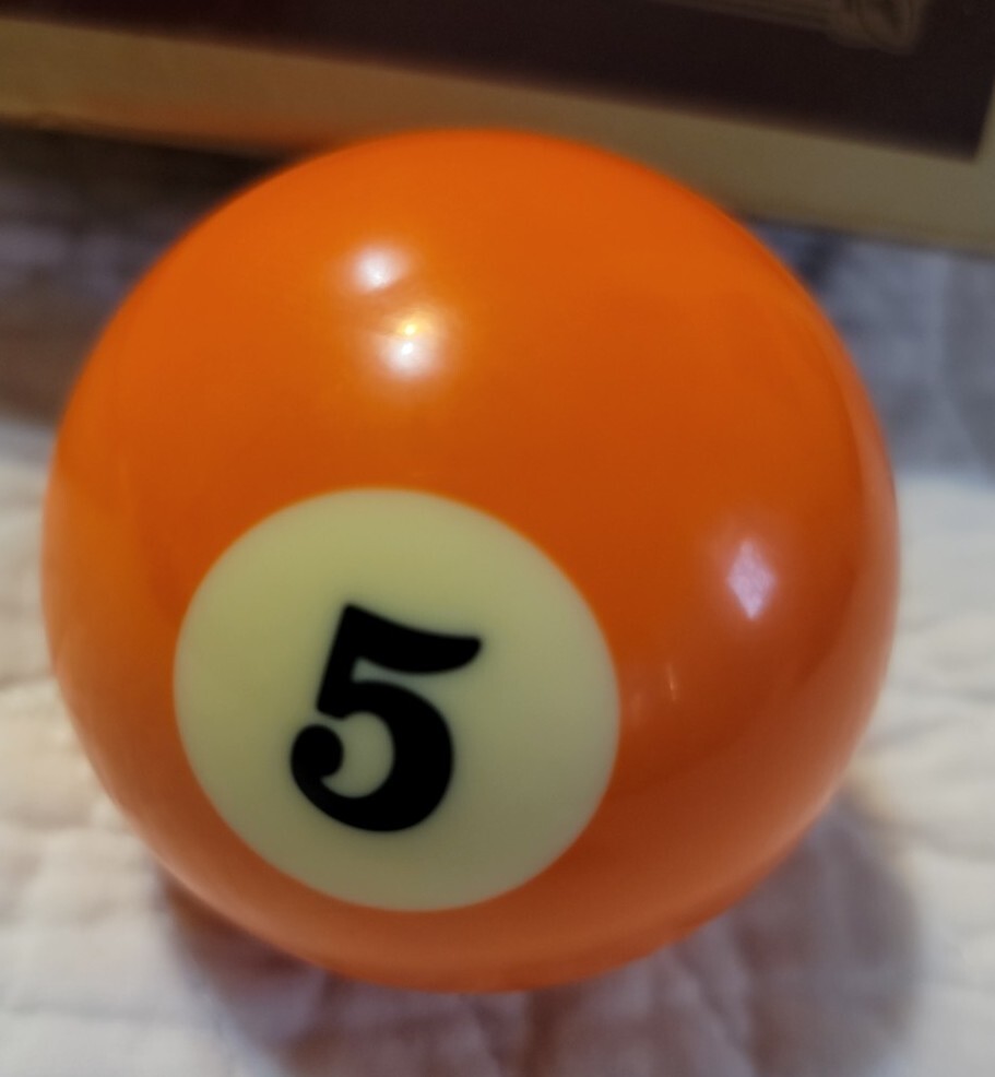 Replacement Billiard Pool 5 Ball Orange Empire 2.25" EUC