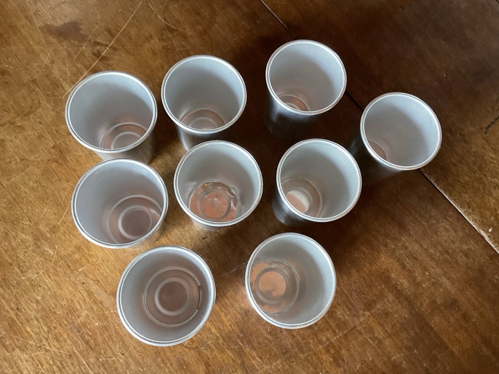 Set 9 Aluminum Camping Cups