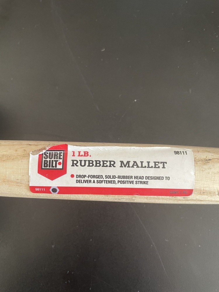 Sure Built 1LB Dead Blow Solid Hammer Rubber Mallet Drop Forged 98111