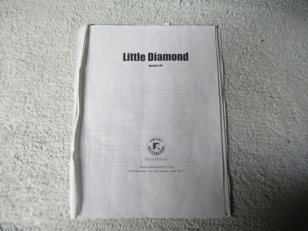 LITTLE DIAMOND SMART arcade game manual