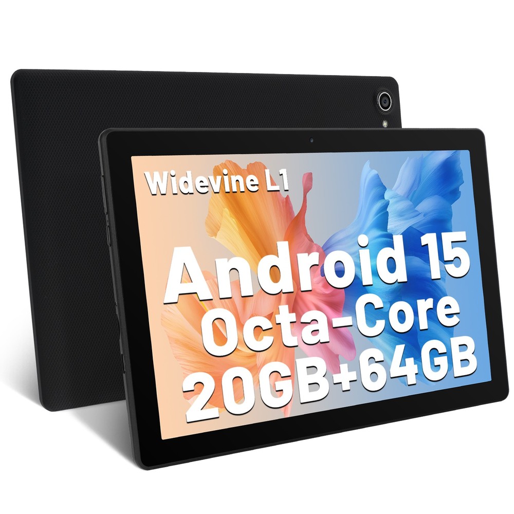 10 inch Octa-Core Android 15 Tablet 20GB RAM+64GB ROM,Dual Camera,with Bluetooth
