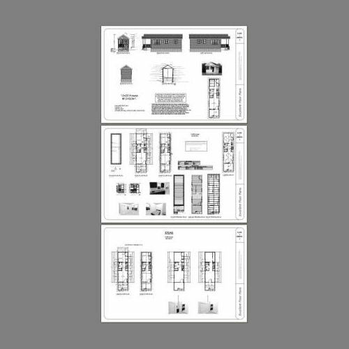 10x30 Tiny House -- 300 sq ft -- PDF Floor Plan -- Model 1
