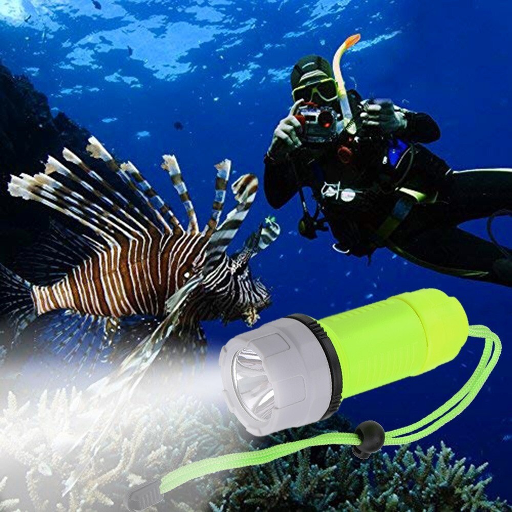 Waterproof Strong Light LED Scuba Diving Underwater Flashlight Torch Lamp