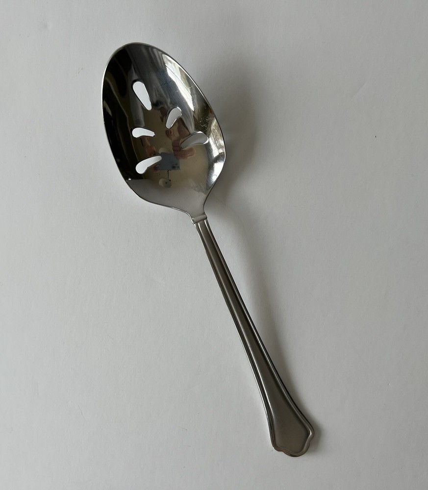 Pfaltzgraff Stainless Steel 18/0 Slotted Serving Spoon Flatware Silverware