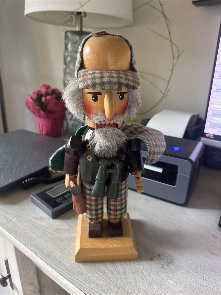 Steinbeck Volkskunst Nutcracker Sherlock Holmes Vintage Missing Pipe German