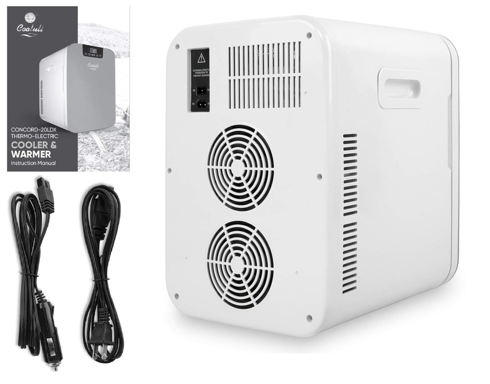 Cooluli 20 Liter Mini Fridge with Temperature Control Black