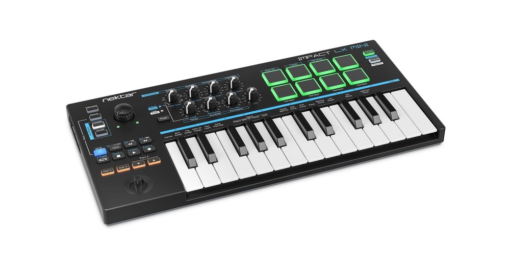 Nektar Impact LX Mini USB MIDI Controller Keyboard Bundle with Focusrite Scar...