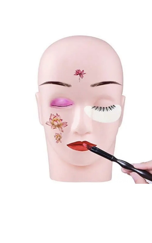 Pro Training Mannequin Flat Head Practice Make Up Eyelash Extensions (SB)