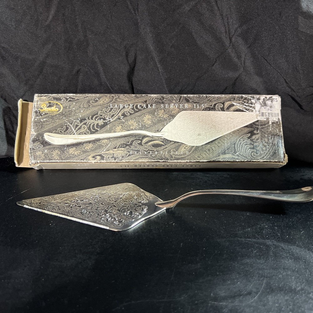 Ornate Wedding Cake Pie Knife Server Silver-plated long Studio Silversmith