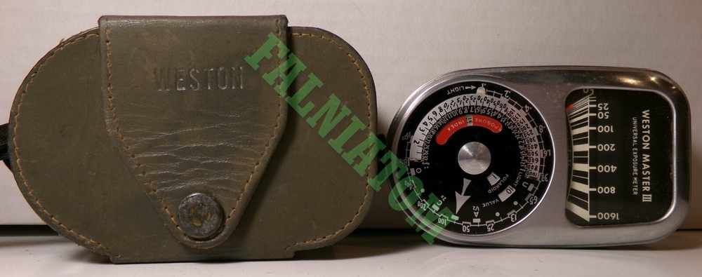 Vintage Weston Master III Model 737 Universal Exposure Meter with Leather Case