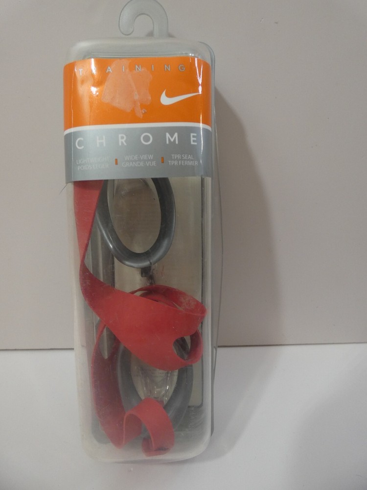 Nike Training Chrome Red Swimming Goggles Adjustable 2007