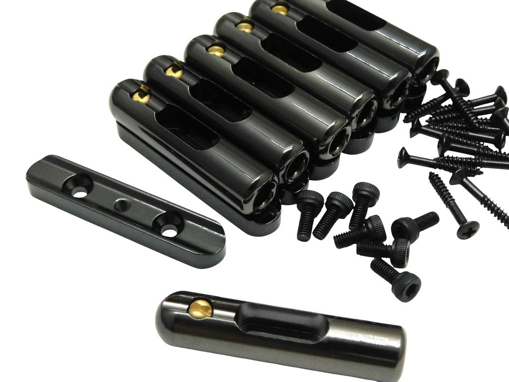 Solid Brass Non-tremolo Individual Single String Bridge Saddles 6 or 7