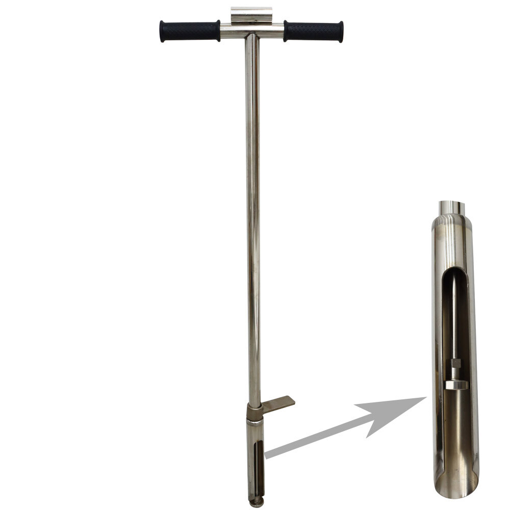 Dia. 1.5in Stainless Steel Soil Sample Prob T-style Handle Soil Sampling Tool