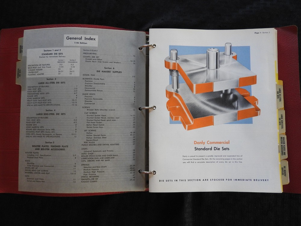 1956 Danly Tool & Die Makers' Master Supply Catalog Signed Letter P H Danly MINT