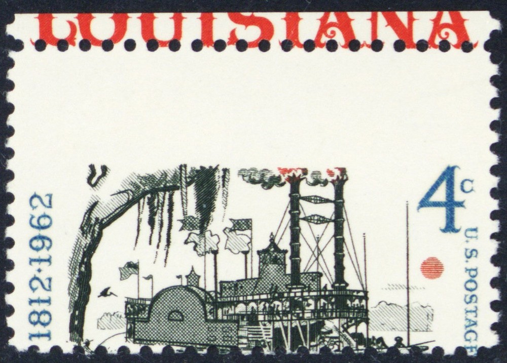 1197, Mint NH 4¢ "Louisiana" Missing From Stamp Error - Stuart Katz