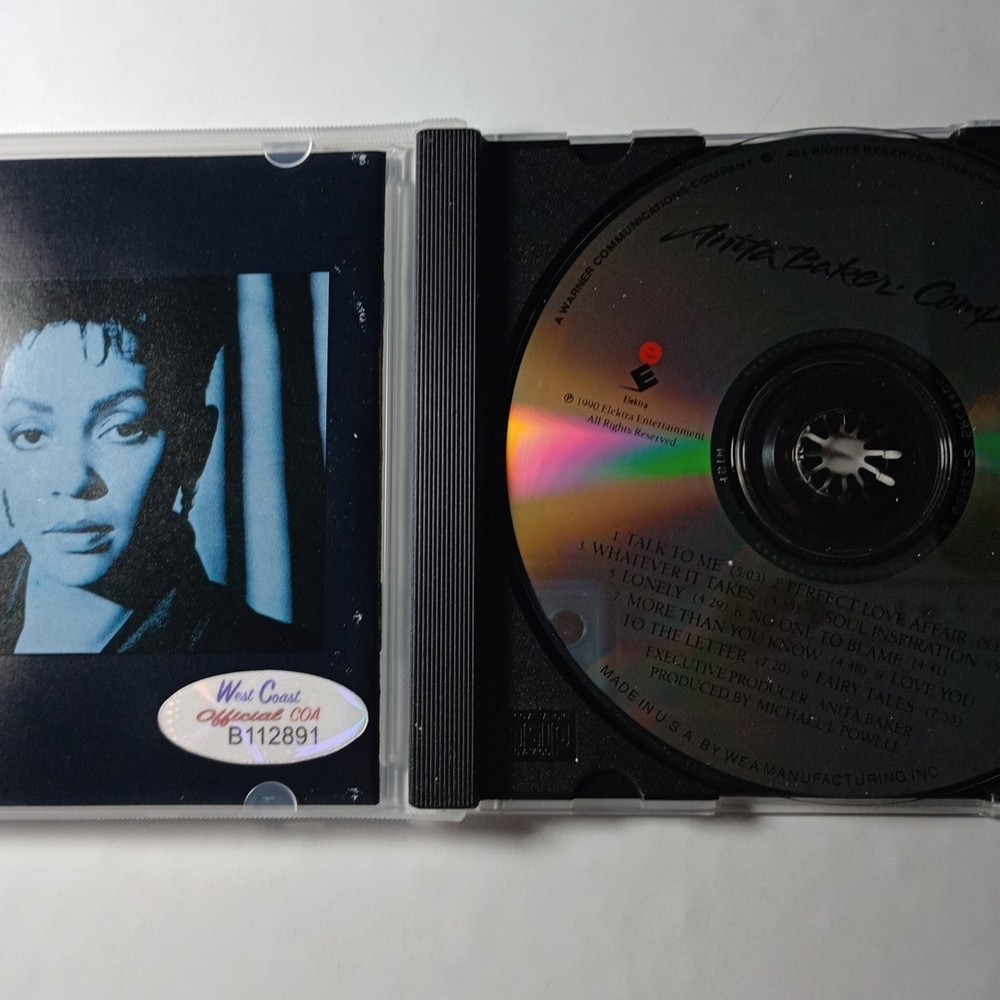 Anita Baker Signed Compositions CD Booklet COA Authenticated Now...