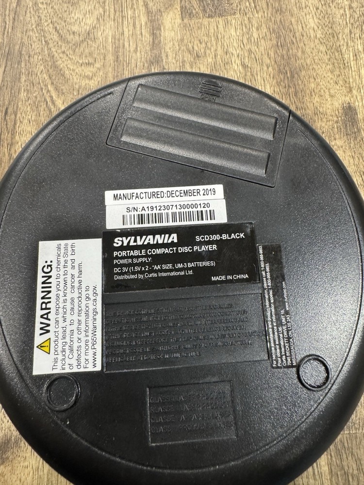 Sylvania Personal CD Player Tested W/ Batteries