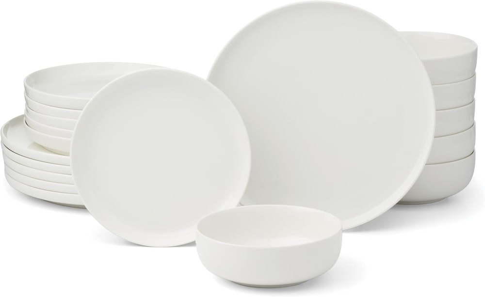 899204 24 Seven White 18-Piece Dinnerware Set, Service for 6