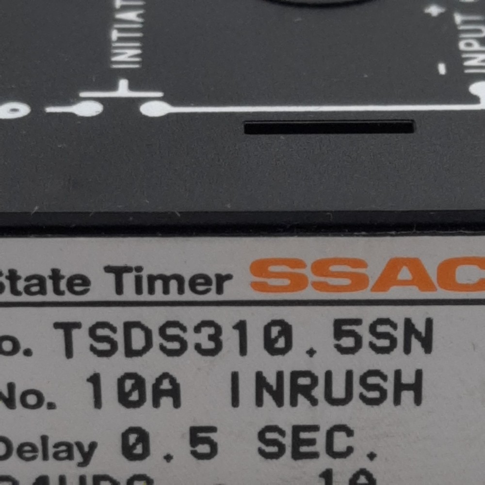 SSAC TSDS310.5SN Solid-State Time Delay Module, 0.5sec Delay, 24VDC, 1A Max
