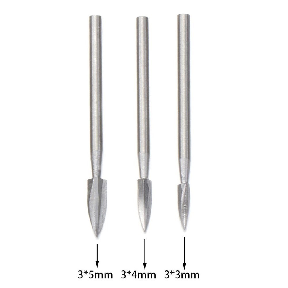 Accessories Wood Carving Tool Drill Bit 3PCS Drill Bit Set Grinding Tool