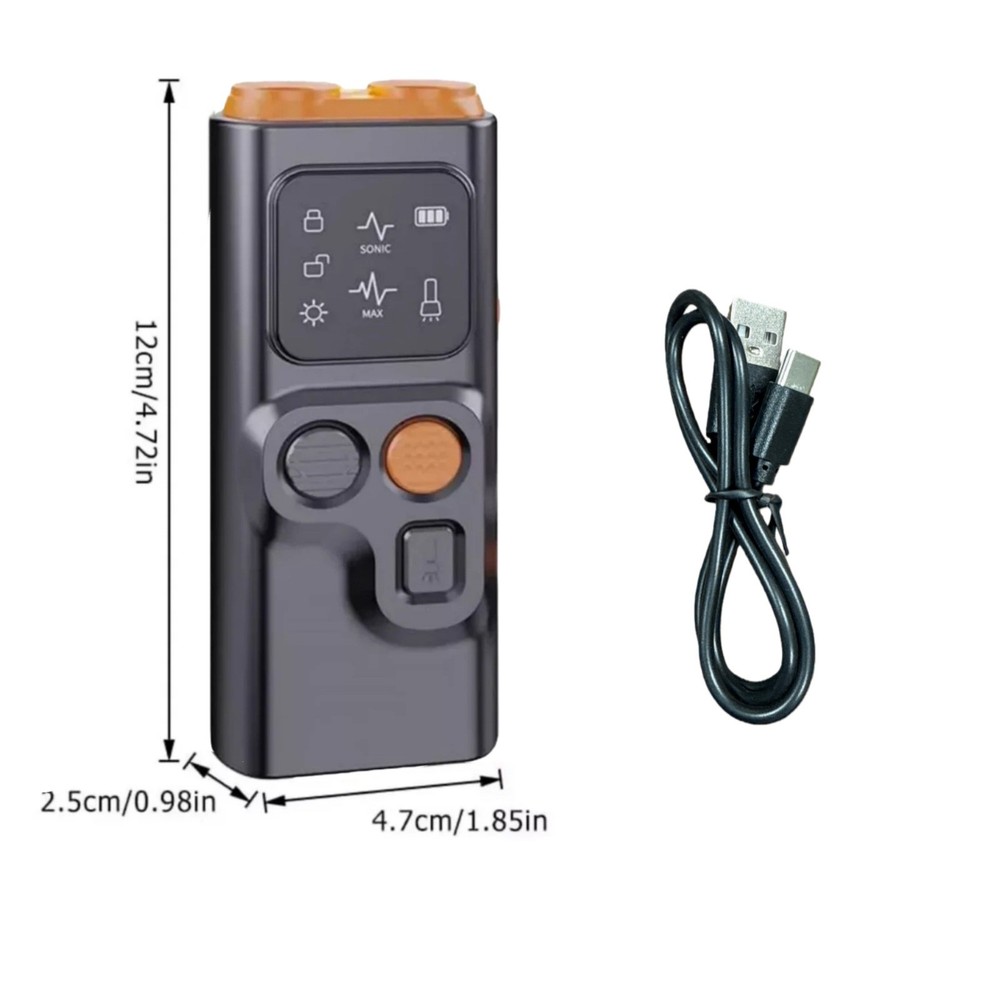 Dog Training Ultrasonic Device with Bark Control and LED Flashlight Deterrent