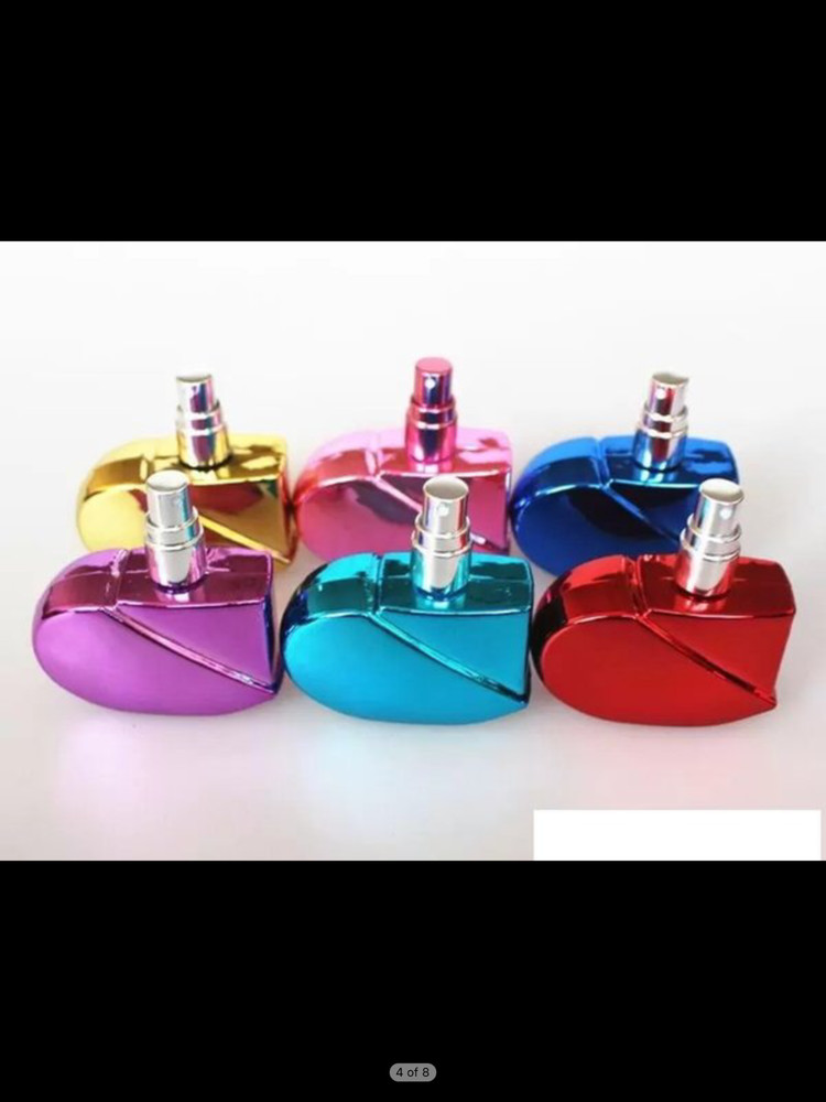 12 Pack, 25ml Heart Shaped Spray Perfume Bottle, EMPTY Bottles