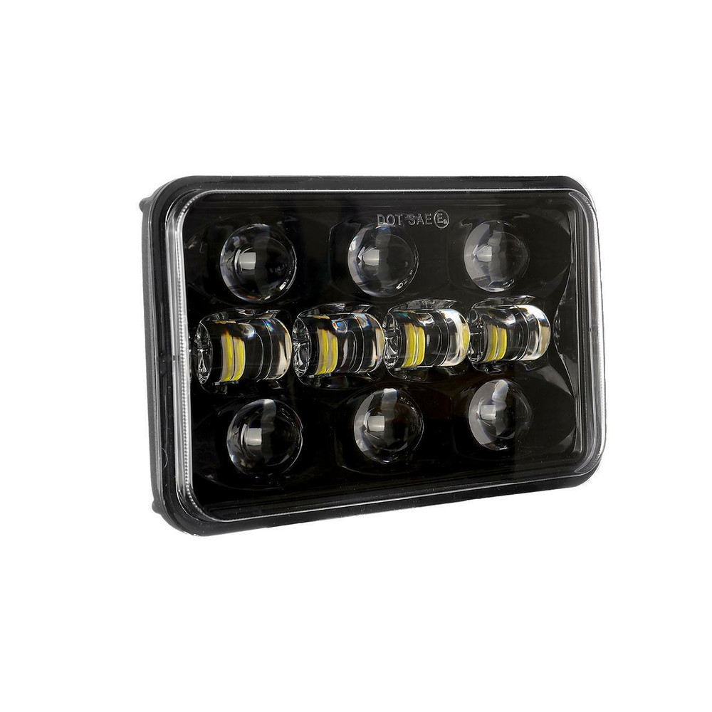 4x6" LED Headlight Rectangular High Low Beam Sealed Beam Lamp for Motorcycle