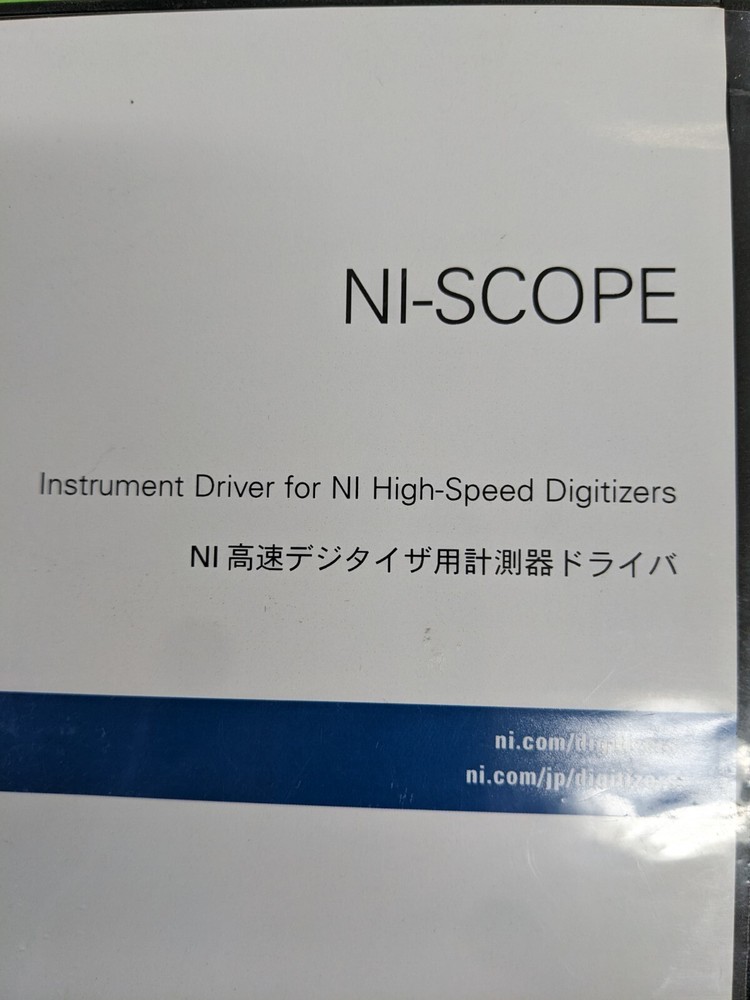 National Instruments NI-SCOPE SOFTWARE (CHINESE)