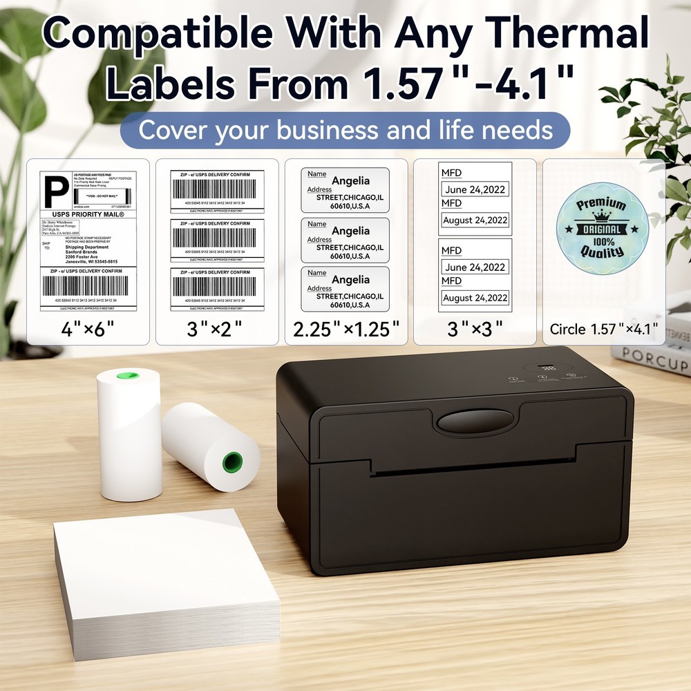 Peripage bluetooth thermal label printer 4x6 shipping label printer