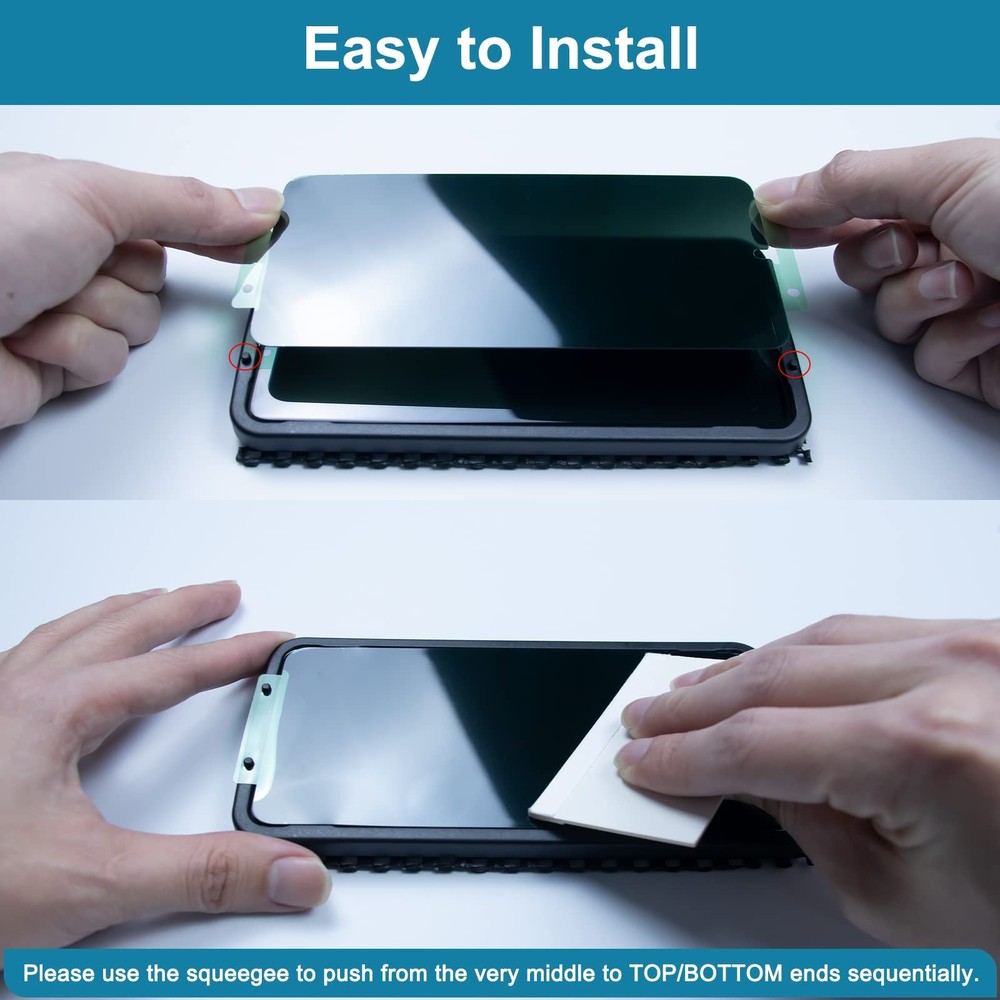 2+2 Pack for Samsung Galaxy S22 Plus Privacy Screen Protector Support Fingerp...