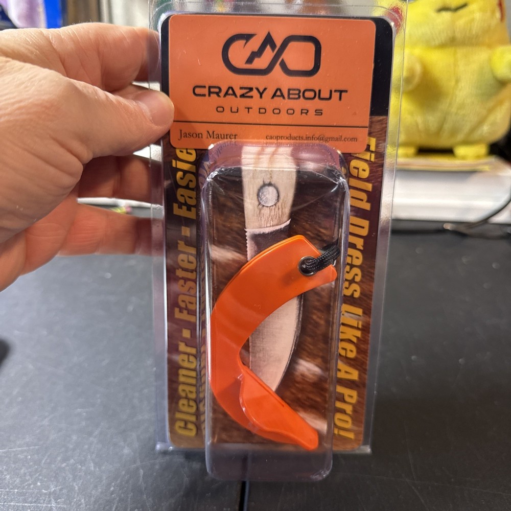 Crazy About Outdoors EZGut No Nick Knife Guide - Orange