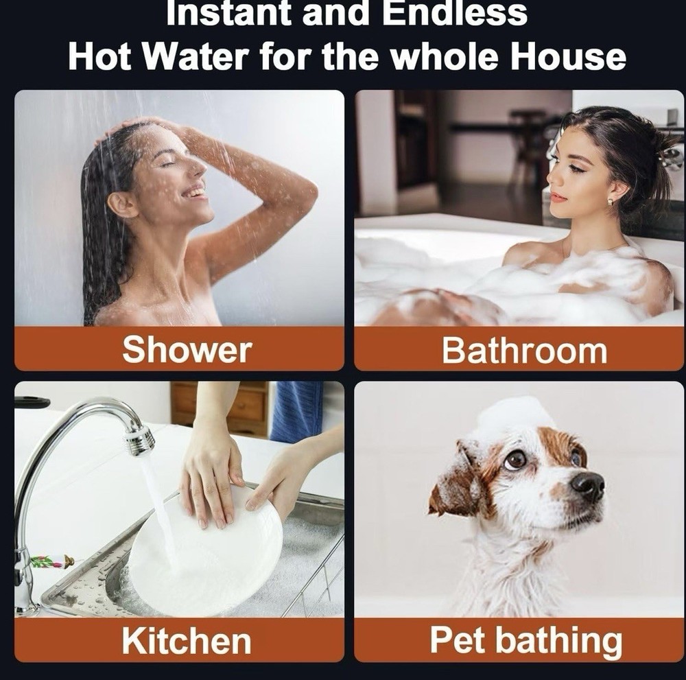 18kW Tankless Water Heater Electric 240V, Instant Hot Water, ETL Certified