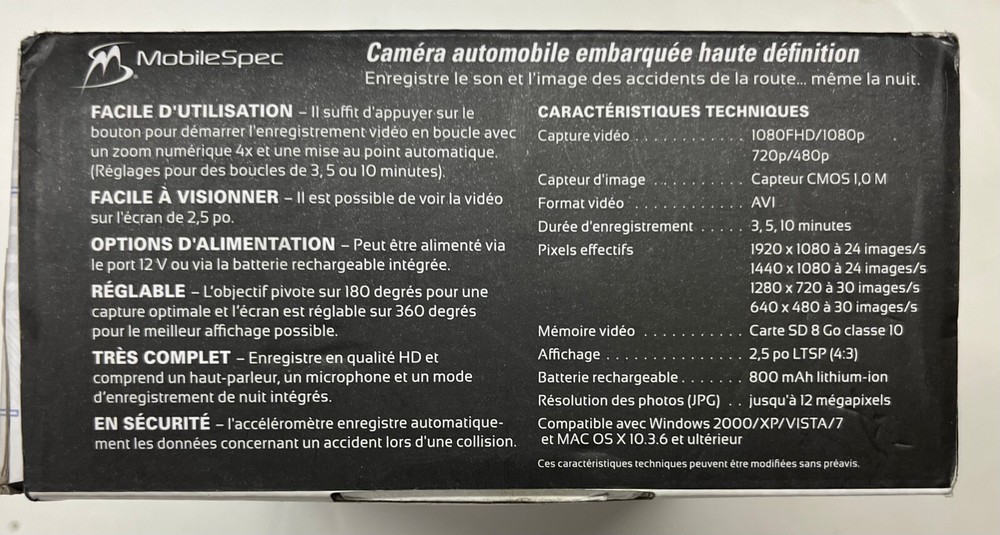 MobileSpec Dash Cam POV (MSDASHCAM)