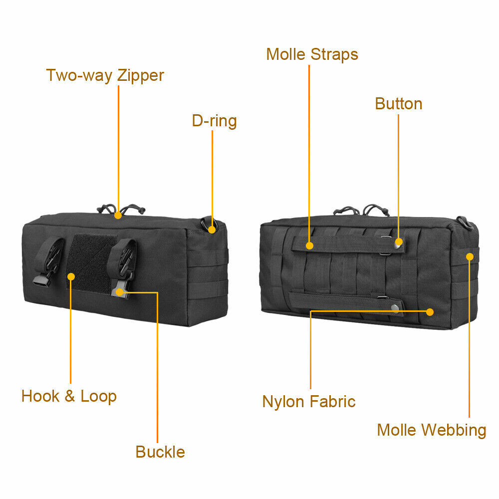 Tactical Molle Multi-Purpose Large Capacity Waist Pack Hiking Bag Storage Pouch