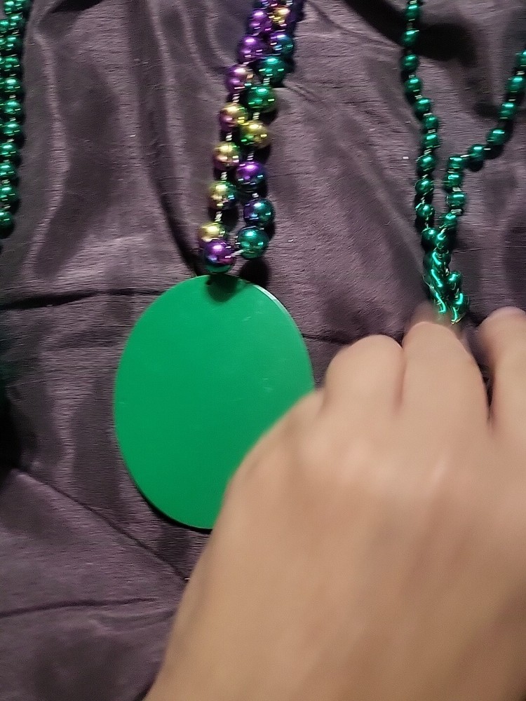 bundle of 3 Mardi Gras St. Patrick Beads Miller lite