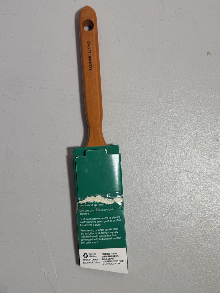 Better 4pc Polyester Paint Brush Set 4" Flat 2.5" 2" Angle & Flat Latex