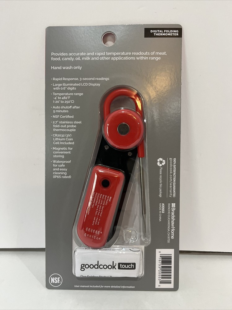 Good Cook Touch Digital Folding Thermometer 3 Second Readings Sealed