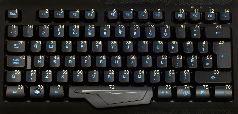 Replacement Key Button for Mad Catz Gaming Keyboard - S.T.R.I.K.E Strike 7