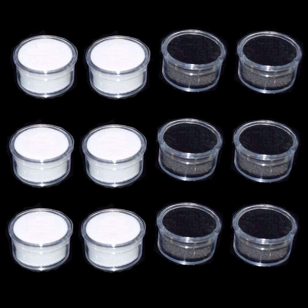 Transparent Gem Round Box Protective Loose Diamond Gemstone Display Case Holder