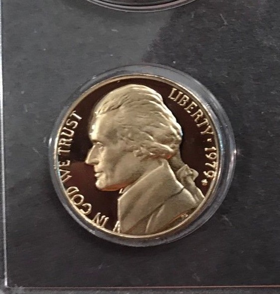 1979 S TYPE 1 JEFFERSON NICKEL GEM DCAM PROOF from PROOF Set