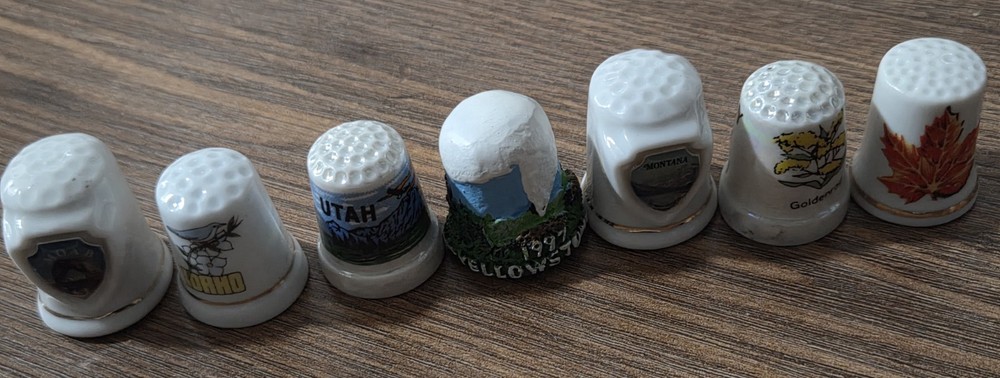 Vintage American Thimbles Bundle Of 7 Units