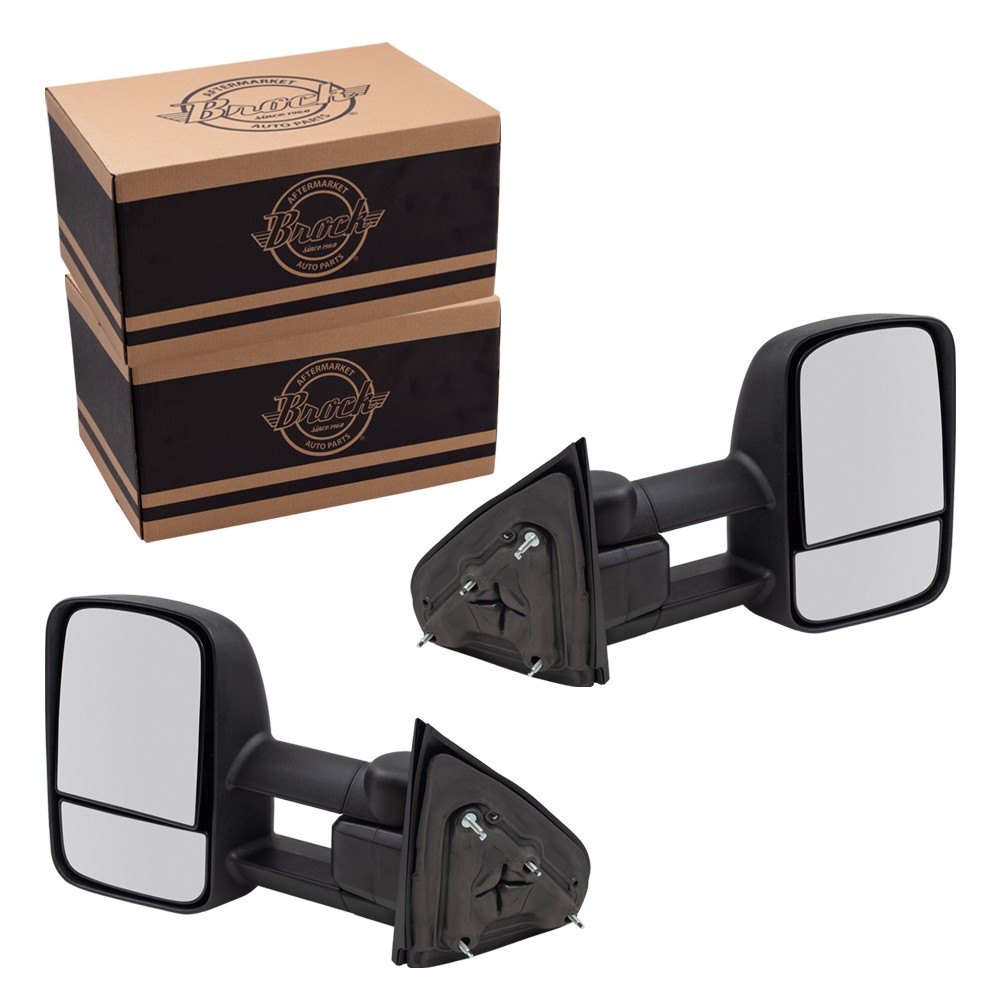Fits 2014-2018 Silverado 1500 Manual Tow Mirror Extendable Manual Fold Set