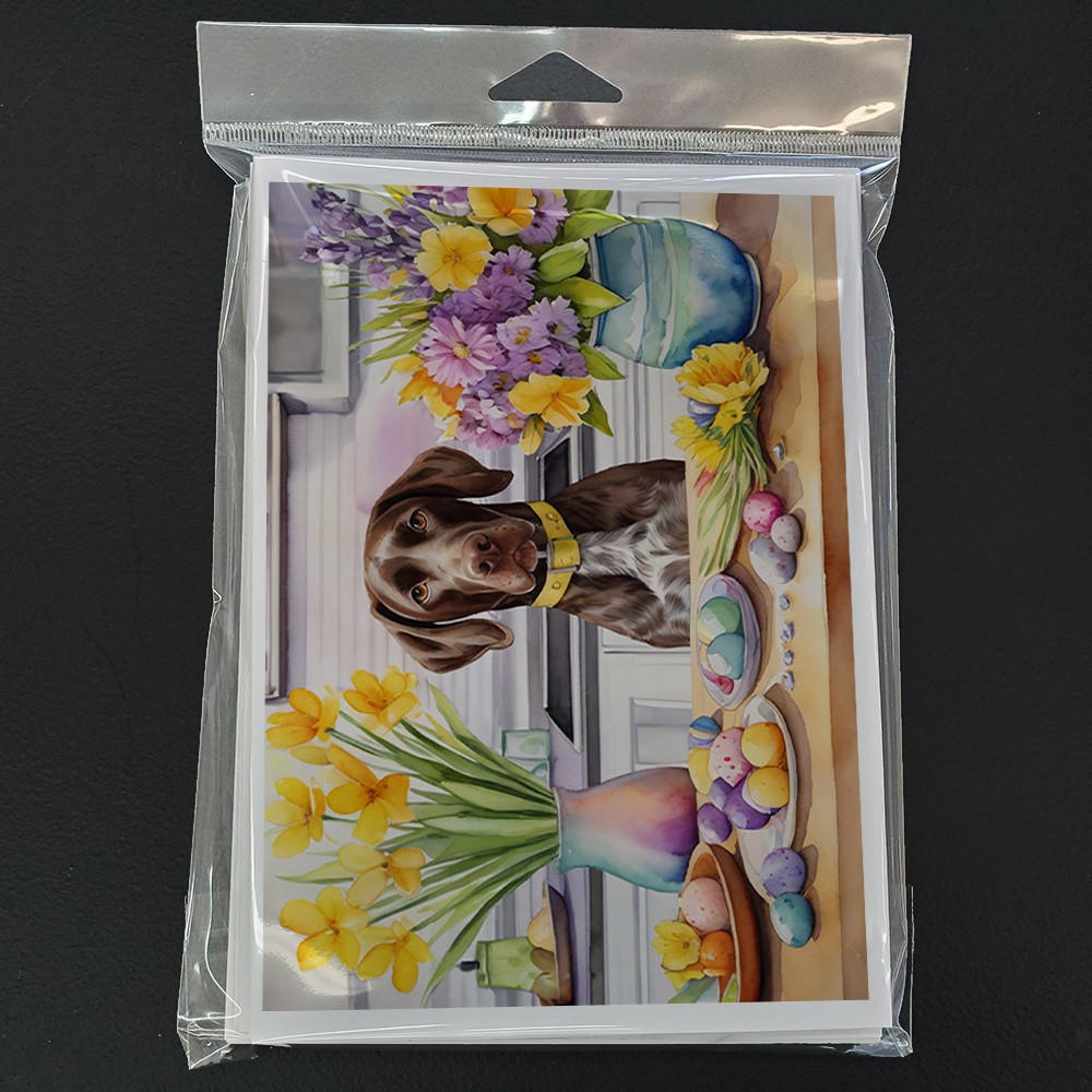 Caroline's Treasures Easter EggsGerman Shorthaired Pointer Greeting Cards Pk 8