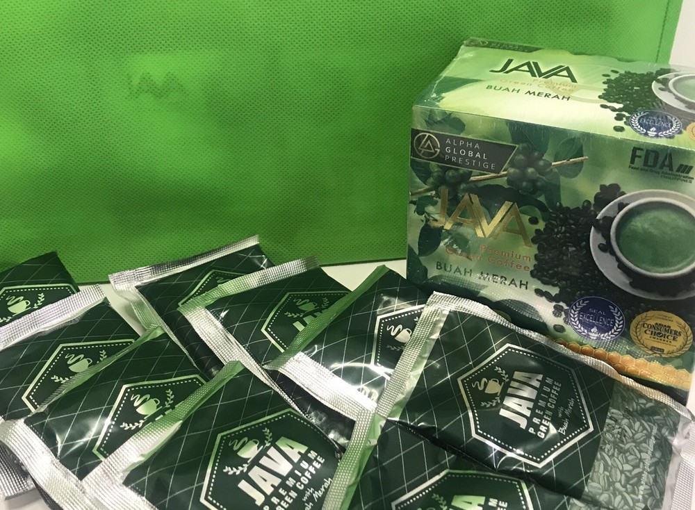JAVA Instant Green Coffee Moringa & Other Ingredients Powder Drink Mix Mild