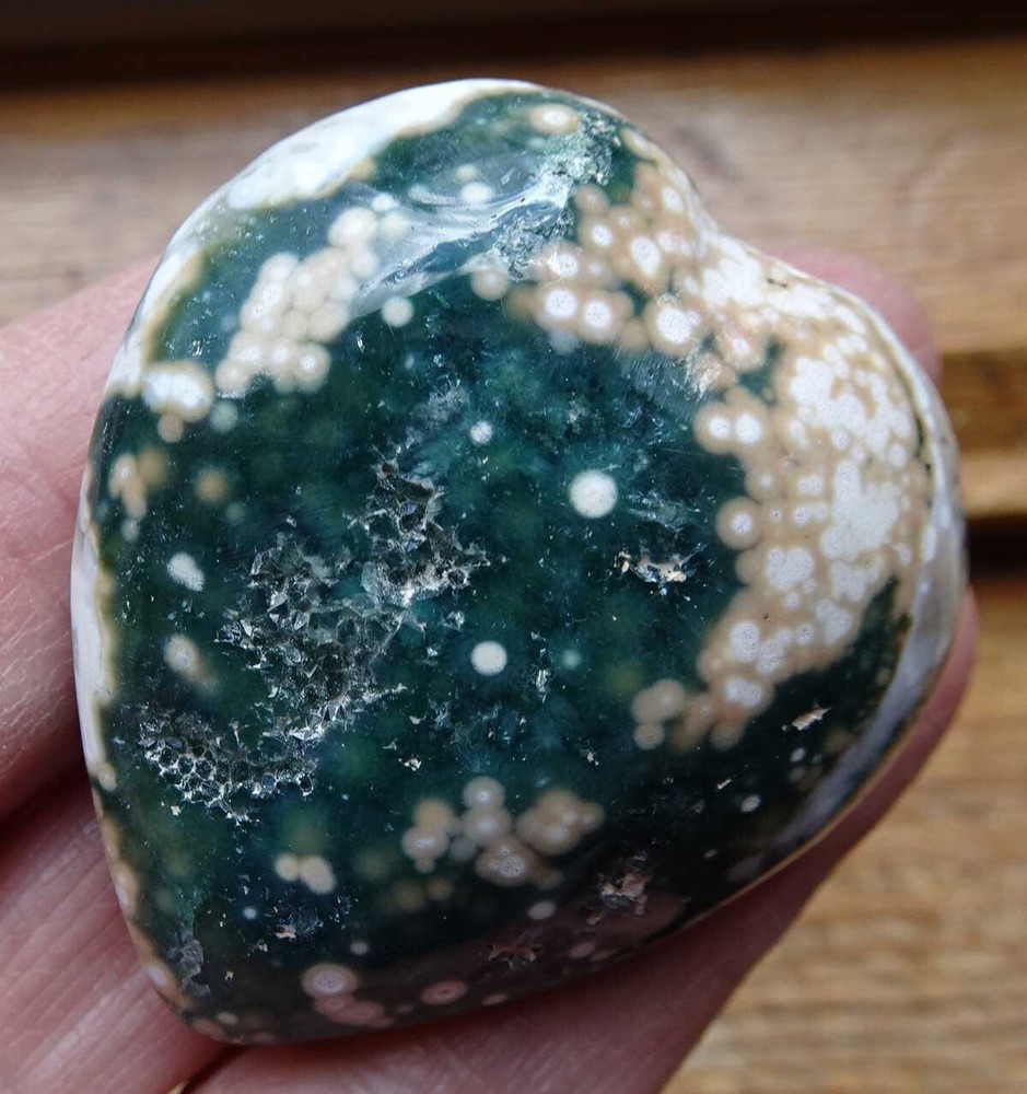 Ocean Jasper Heart Stone Madagascar sc443b