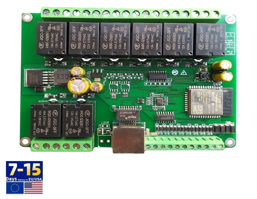 Ethernet Relay Access Control Network Web WIFI Switch Schedule Task Timer Module