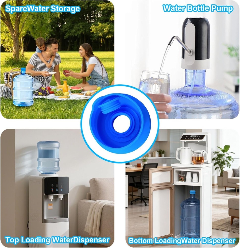 3 Pack 3 5 Gallon Water Jug Cap Silicone Reusable Replacement Water Dispenser
