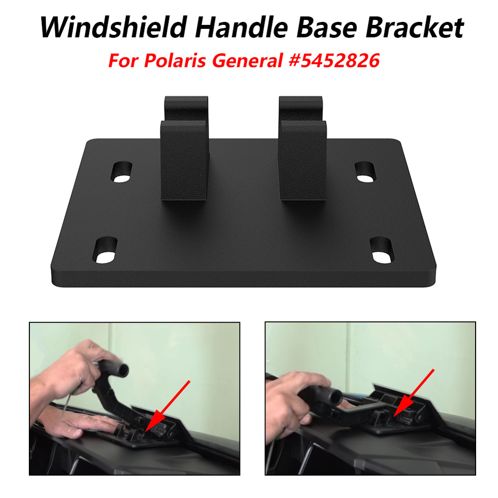 For Polaris General #5452826 Glass Tip-Out Full Windshield Handle Base Bracket