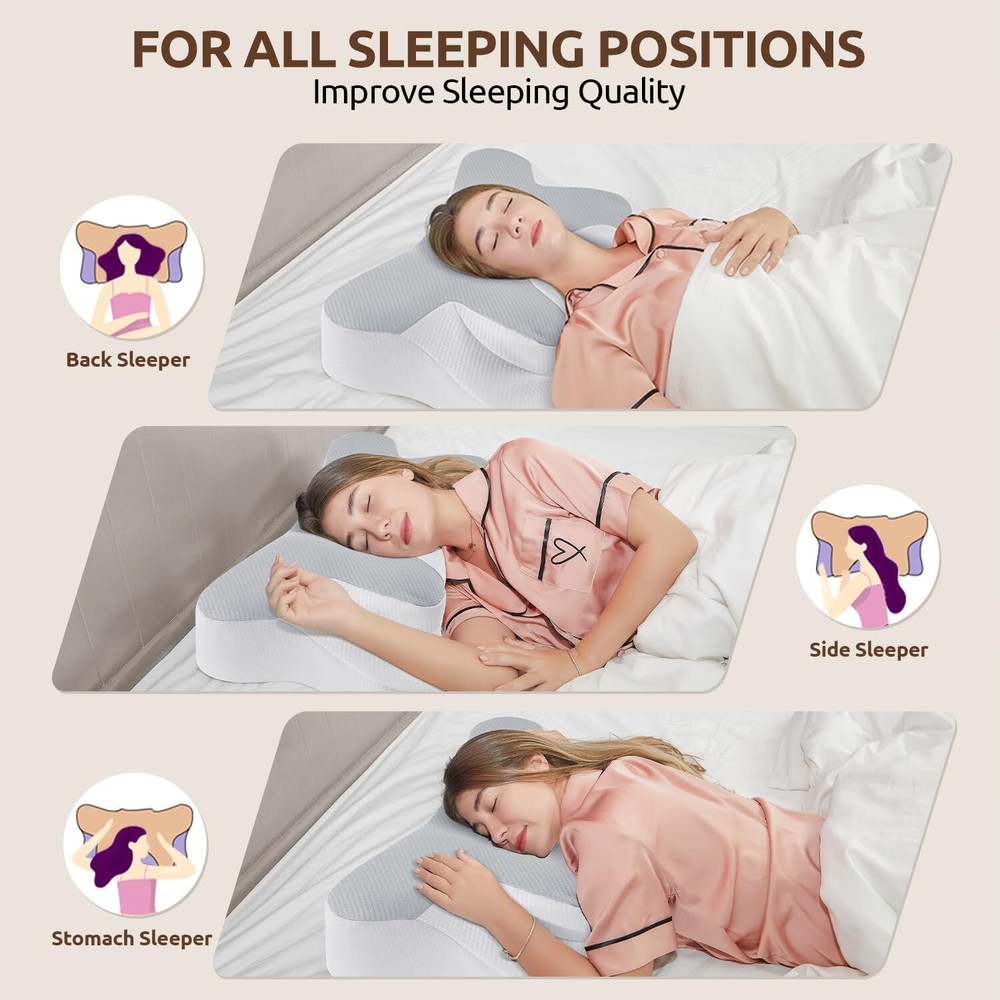 Pain Relieving Cervical Pillow, Memory Foam Pillow, Comfortable Sleeping