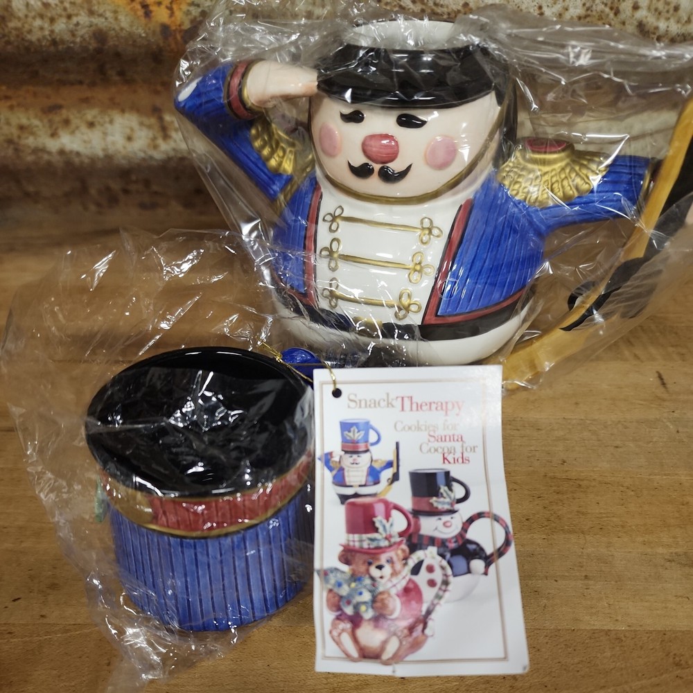 Fitz and Floyd Essentials Snack Therapy Soldier Teapot New OOP